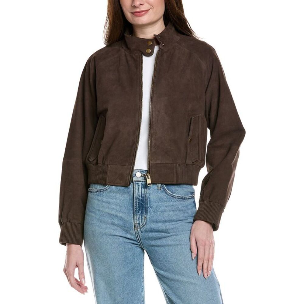 Walter Baker Womens  Bowie Suede Jacket, Brown